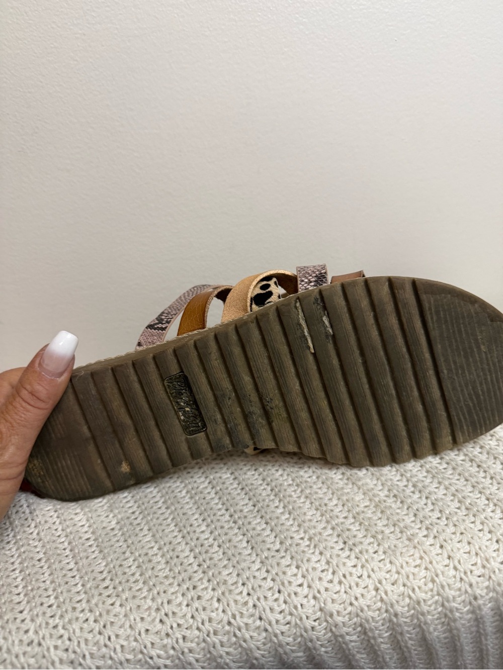 Blowfish Women’s Brown Multi-Strap Slide Sandals with Animal Print size 10 - Picture 9 of 9